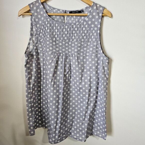EUC DOE & RAE POLKA DOT TANK TOP SIZE LARGE - Picture 3 of 14